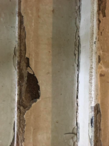 decaying door frame Ontario school